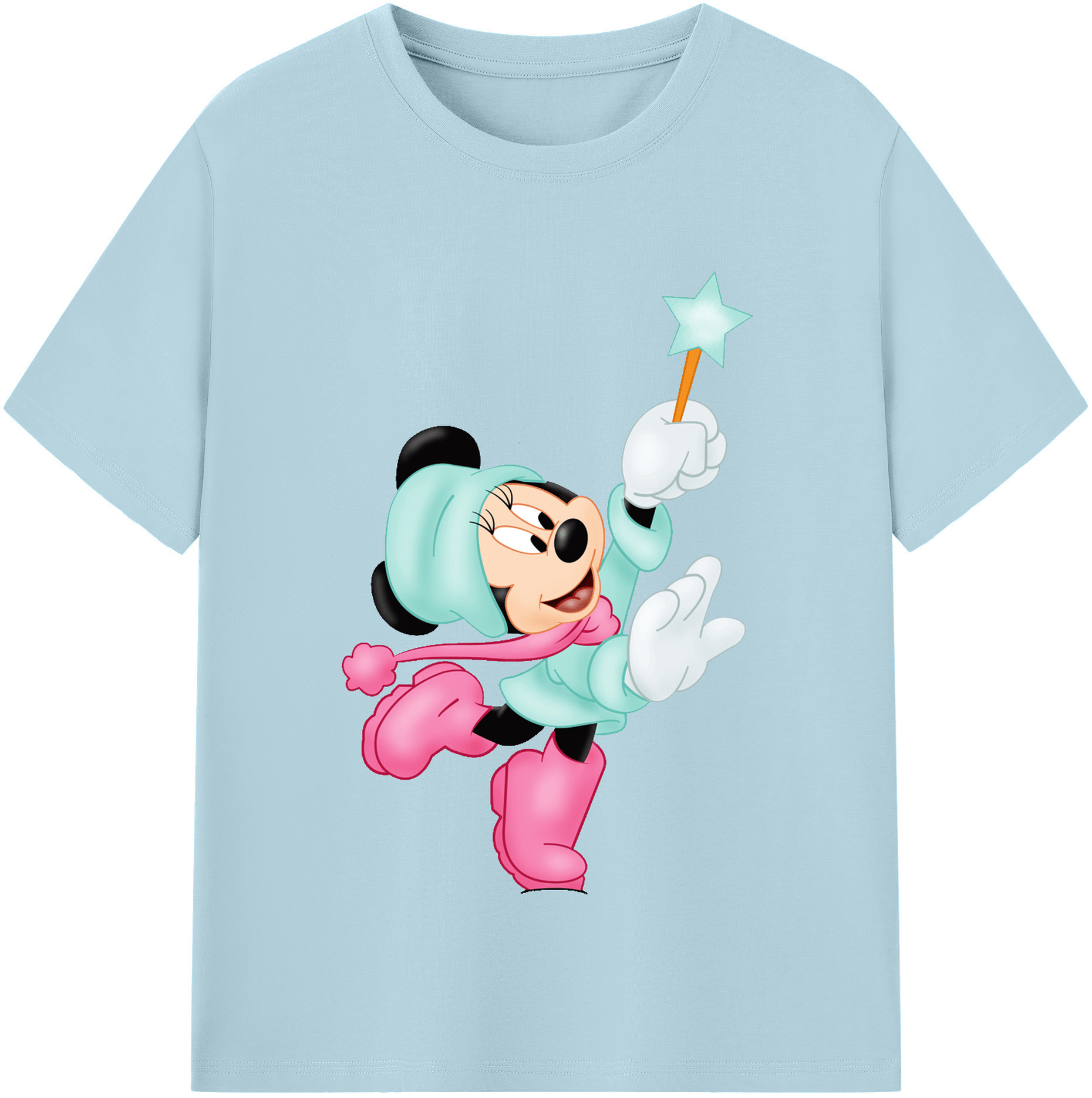 （画像用） ミッキーマウス Mickey Mouse 綿100％半袖Tシャツ（フロントプリント）